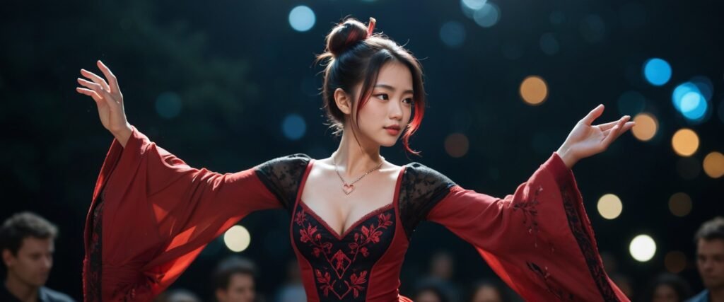 zPDXL3, zPDXLrl,
a sexy young woman, right hand, dress, long sleeves, wide sleeves, dancing
Negative prompt: ugly, fat, watermark,
Steps: 38, Sampler: Euler a, Schedule type: Karras, CFG scale: 6, Seed: 1081452797, Size: 768x768, Model hash: 1129717b95, Model: cyberrealisticPony_v140, Denoising strength: 0.5, Clip skip: 2, Soft inpainting enabled: True, Soft inpainting schedule bias: 1, Soft inpainting preservation strength: 0.5, Soft inpainting transition contrast boost: 4, Soft inpainting mask influence: 0, Soft inpainting difference threshold: 0.5, Soft inpainting difference contrast: 2, Mask blur: 40, Inpaint area: Only masked, Masked area padding: 32, TI hashes: "zPDXL3: 1727c6cddf61, zPDXLrl: adf282afb238, zPDXL3: 1727c6cddf61, zPDXLrl: adf282afb238", Version: v1.10.1